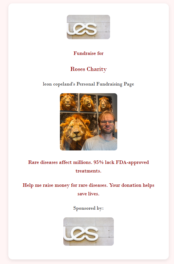 Fundraising page editor showing Why Fundraise section with charity description text